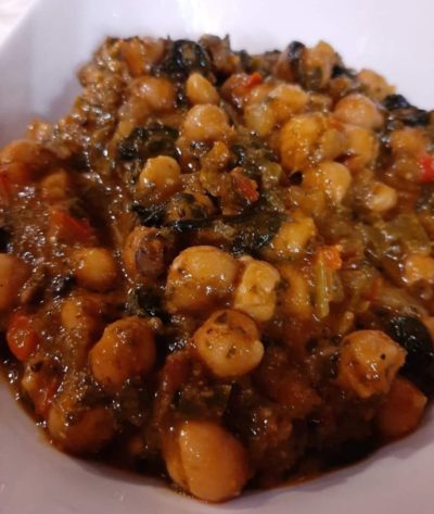 Shannon Thigpen Article "Vegan Chick Pea and ﻿Spinach Curry Stew Recipe"