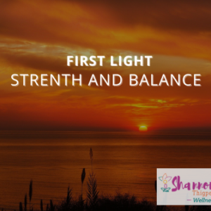 First Light strength and balance yoga banner