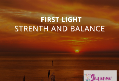 First Light strength and balance yoga banner